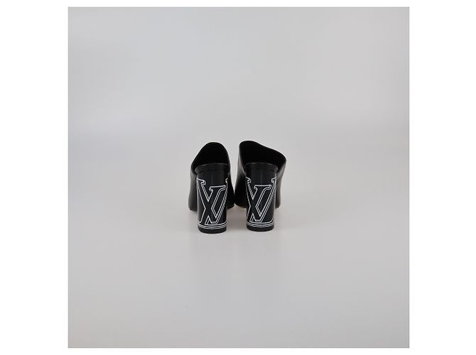 Mule con tacco a blocco nere Louis Vuitton Nero - vista 5