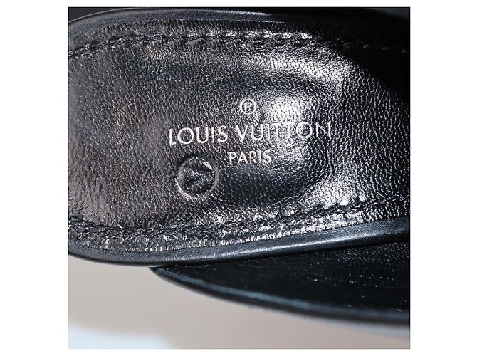 Mule con tacco a blocco nere Louis Vuitton Nero - vista 6