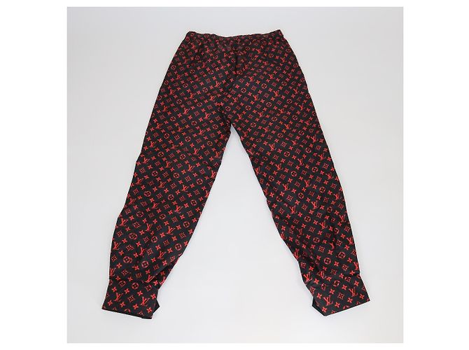 Louis Vuitton Black/Red Monogram Drawstring Track Pants - view 2