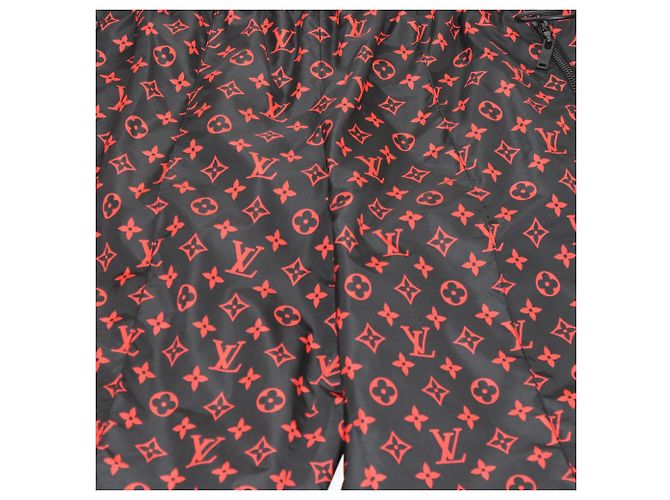 Louis Vuitton Black/Red Monogram Drawstring Track Pants - view 4