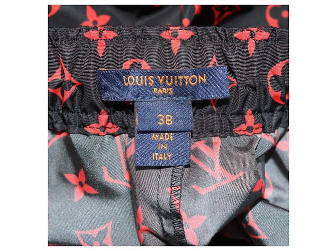 Louis Vuitton Black/Red Monogram Drawstring Track Pants - view 5