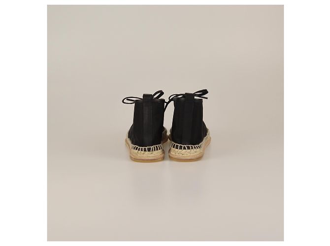 Espadrillas in rete nera Balenciaga con lacci Nero - vista 5