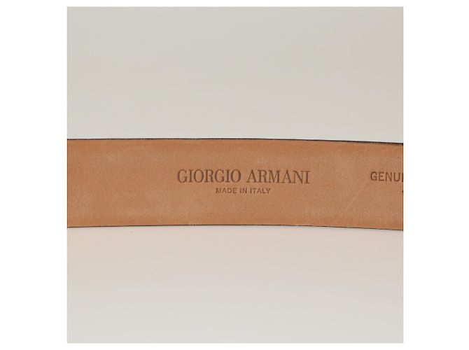 Giorgio Armani Schwarzer Slim Logo Bickle Gürtel - Ansicht 3