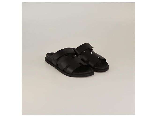 Hermès Hermes Black Chypre Sandals - view 2
