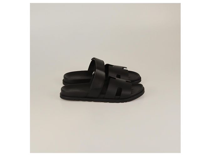 Hermès Hermes Black Chypre Sandals - view 4