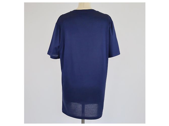 T-shirt ricamata con patch blu navy Lanvin - vista 3