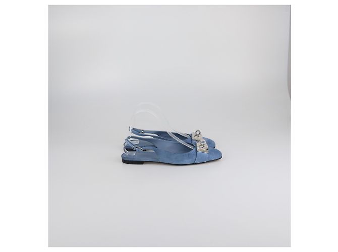 Bailarinas Slingback Innocent de Ante Azul Cielo de Hermès - vista 3