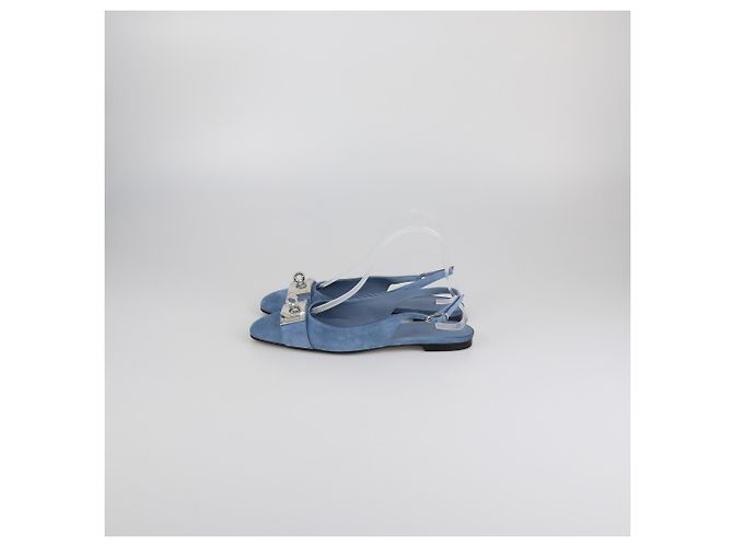 Bailarinas Slingback Innocent de Ante Azul Cielo de Hermès - vista 4