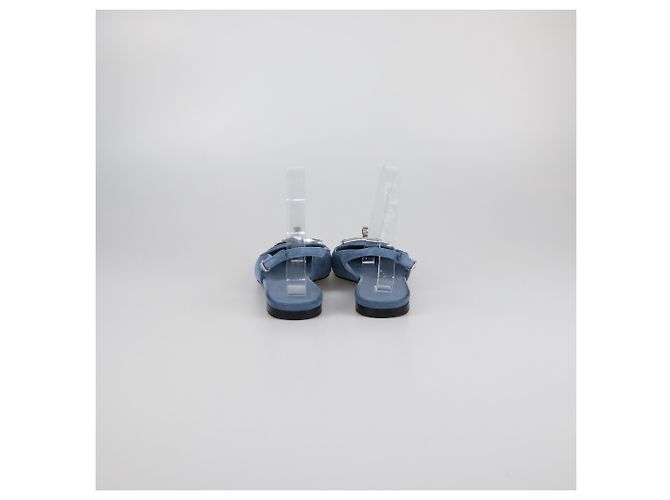 Bailarinas Slingback Innocent de Ante Azul Cielo de Hermès - vista 5
