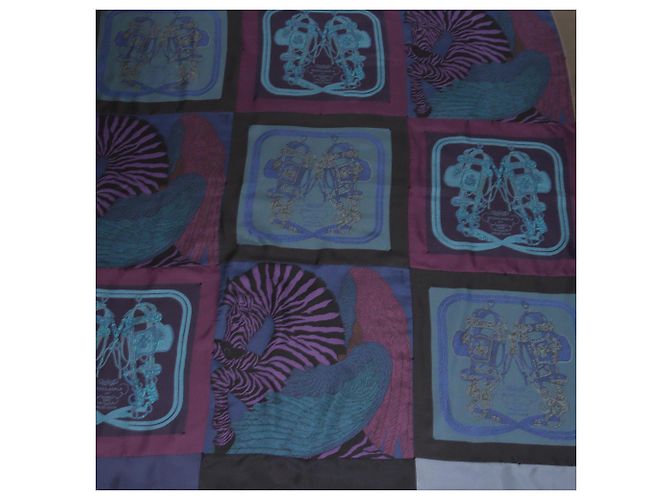 Hermès Sciarpa reversibile in cristallo Brides de Gala multicolore, stampa Zebra Pegasus e Della Cavalleria - vista 2