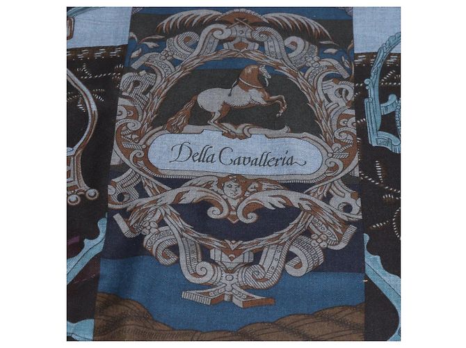 Hermès Sciarpa reversibile in cristallo Brides de Gala multicolore, stampa Zebra Pegasus e Della Cavalleria - vista 7