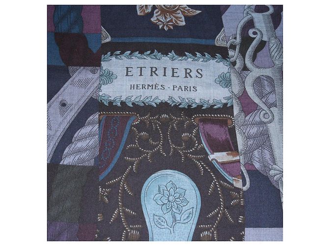 Hermès Sciarpa reversibile in cristallo Brides de Gala multicolore, stampa Zebra Pegasus e Della Cavalleria - vista 8