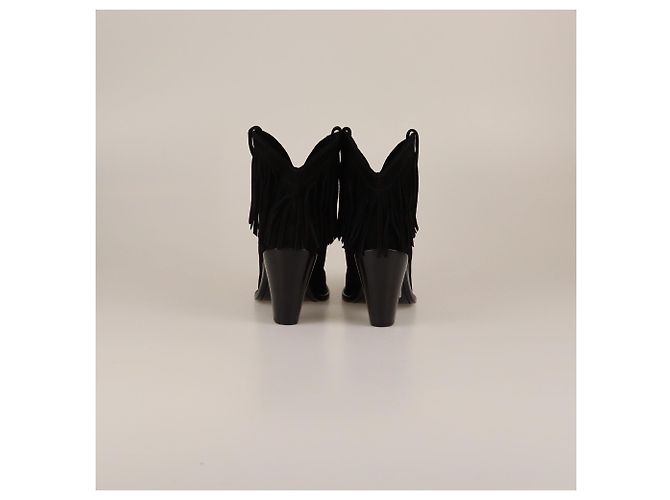 Botines Negros con Flecos de Saint Laurent - vista 5