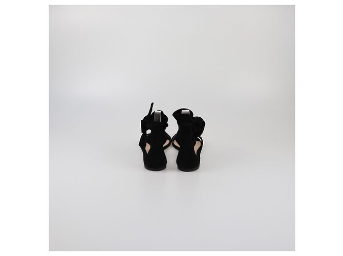 Sandali flat neri con cinturino alla caviglia Gianvito Rossi Nero - vista 5