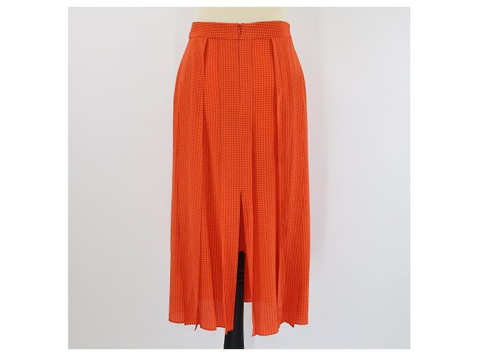 Falda Midi Plisada Naranja Charlie Joseph - vista 3