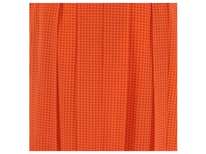 Falda Midi Plisada Naranja Charlie Joseph - vista 4