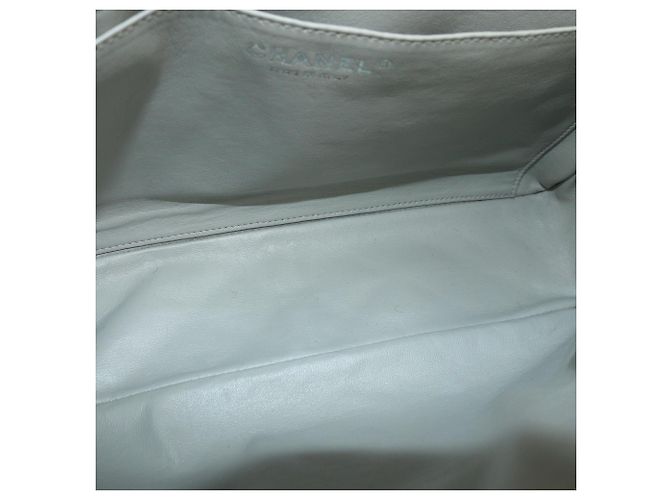 Borsa Chanel Jumbo Classic in caviar trapuntato verde menta - vista 5