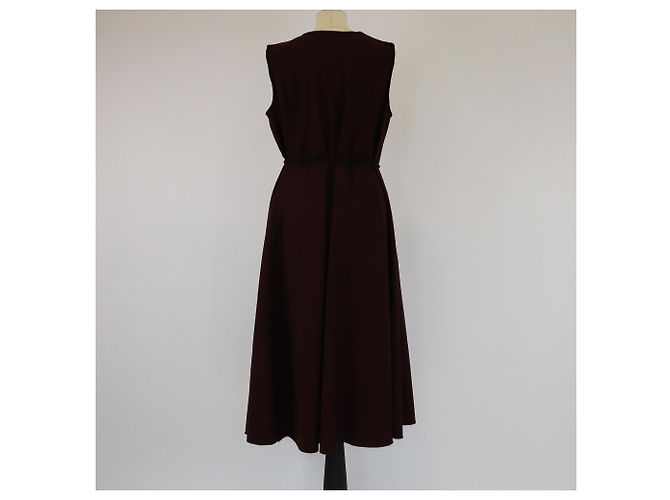 Abito midi senza maniche in corda bordeaux Lanvin - vista 2