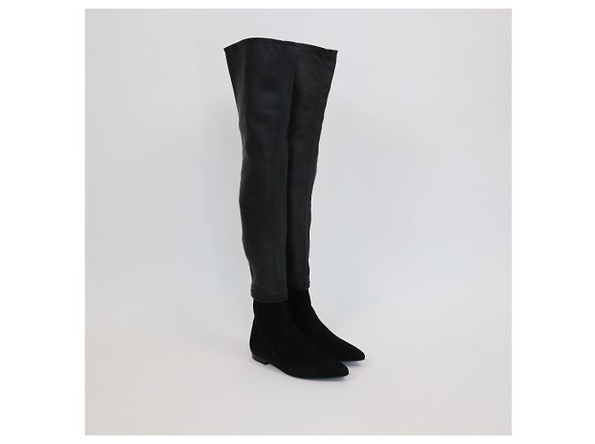 Botas negras altas de punta afilada Chanel Negro - vista 2
