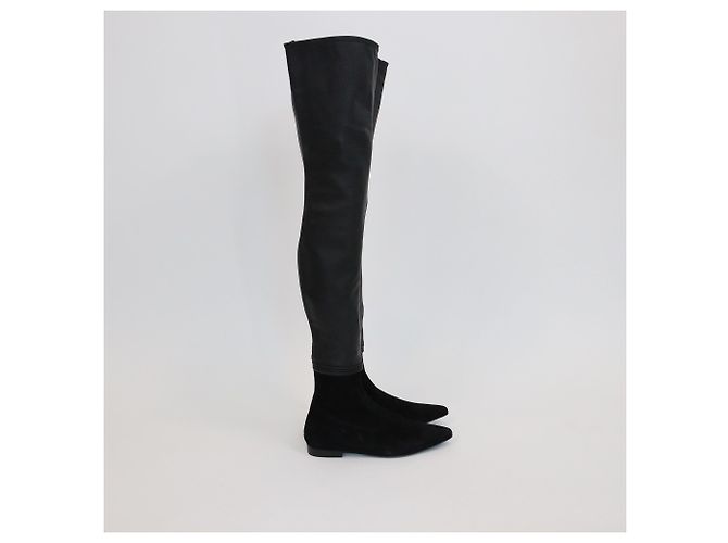 Botas negras altas de punta afilada Chanel Negro - vista 3
