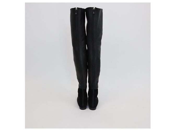 Botas negras altas de punta afilada Chanel Negro - vista 5