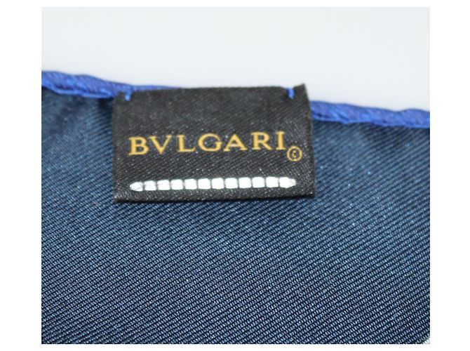 Bulgari Foulard quadrato stampato blu navy Bvlgari - vista 3
