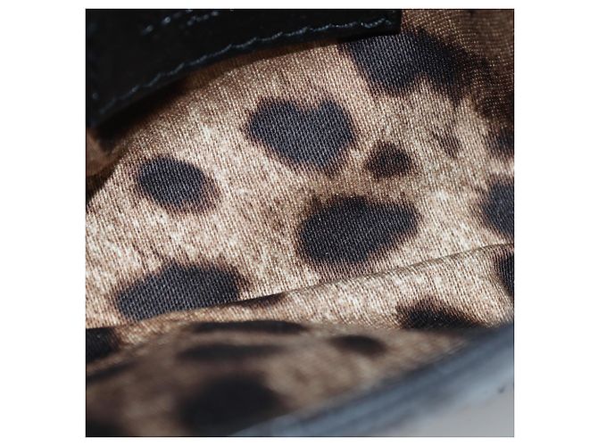 Borsa a spalla in pelle di serpente nera con cristalli di Dolce & Gabbana Nero - vista 5