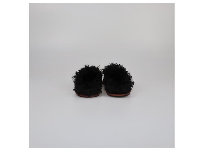 Stella Mc Cartney Mule piatte con dettaglio a catena e bordo in teddy marrone Stella McCartney - vista 5