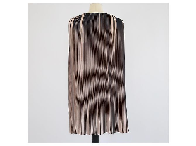 Stella Mc Cartney Tops sin mangas plisados a rayas melocotón/negro Stella McCartney - vista 3