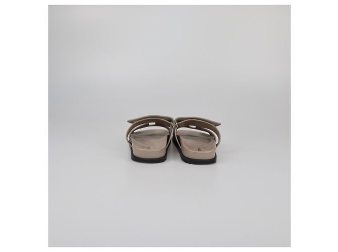 Hermès Beige Mastic Chypre Sandalen - Ansicht 5