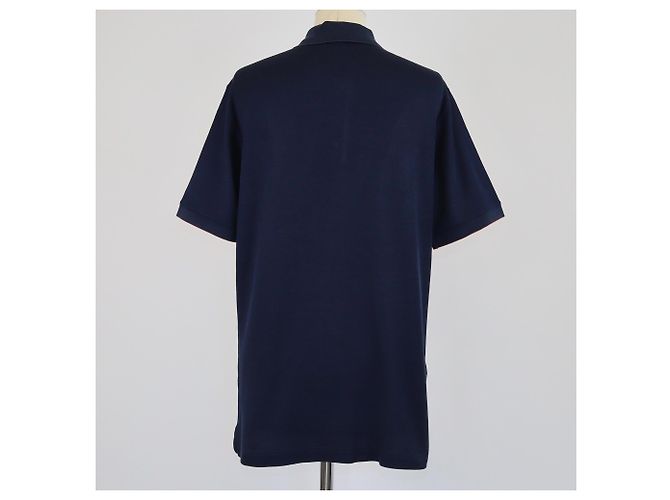 Kurzarm-Polo in Marineblau/Orange von Hermès - Ansicht 3