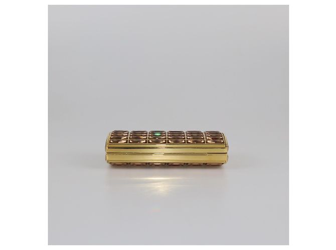 Minaudière in cristallo dorato Judith Leiber con catena - vista 4