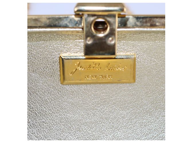 Minaudière in cristallo dorato Judith Leiber con catena - vista 5