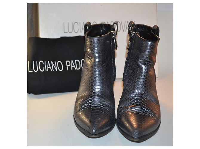 Stivaletti Luciano Padovan in pelle nero argento - vista 2
