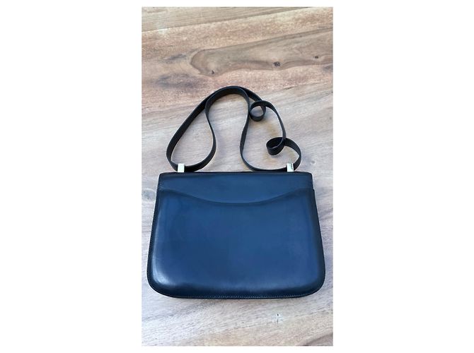 Hermès Constance Borsa in pelle box blu navy - vista 3