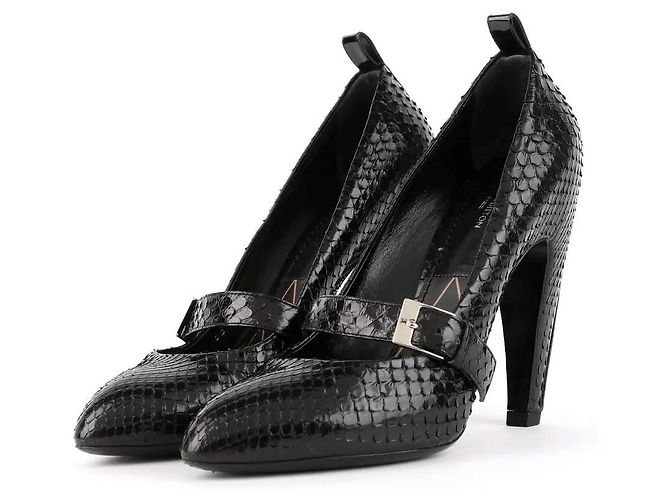 Décolleté Louis Vuitton in pelle nera 37 EU Nero - vista 2