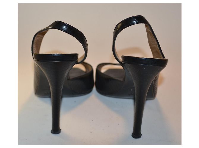 Sandali Le Silla in pelle nera Nero - vista 3