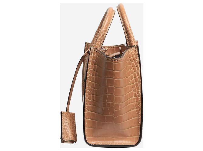 Ermanno Scervino Mini borsa 2 in 1 Maggie in croco marrone - vista 2