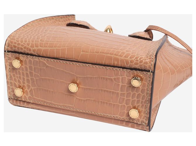 Ermanno Scervino Mini borsa 2 in 1 Maggie in croco marrone - vista 8