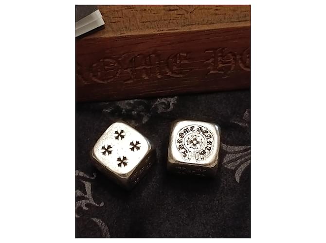 Chrome Hearts Dés de jeu en argent Chrome Heart Argenté - vue 3