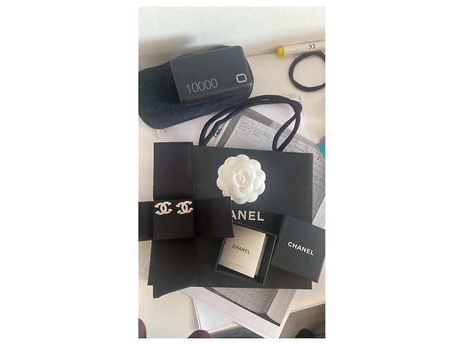 Cambon Orecchini Chanel in acciaio argento Silver hardware - vista 7