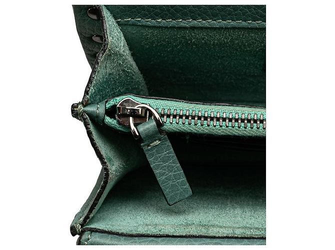 Borsa a Spalla Valentino Rockstud Chain Verde - vista 10