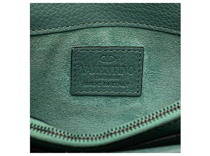 Borsa a Spalla Valentino Rockstud Chain Verde - vista 12