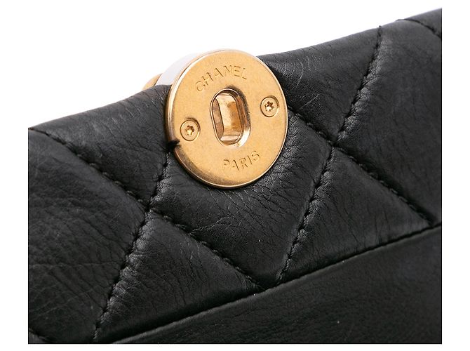 Chanel Mini Nera in Pelle Trapuntata con Perle CC Accordion Nero - vista 9