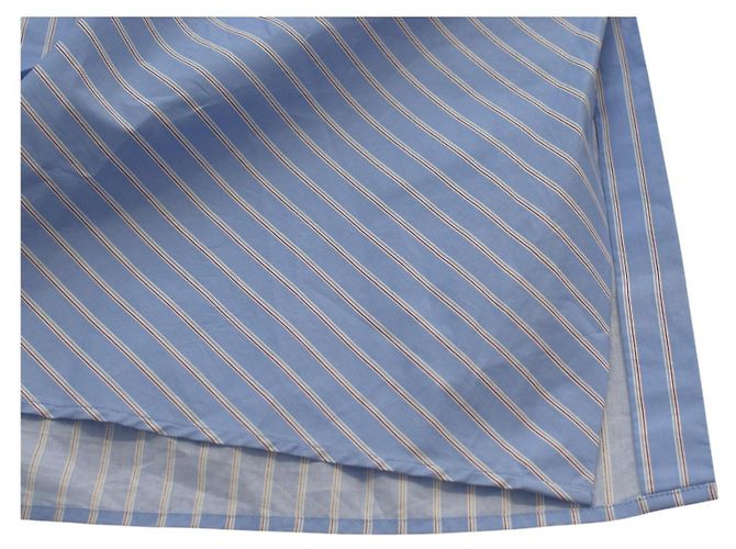 Abito Camicia Maje a Righe Blu in Cotone - vista 5