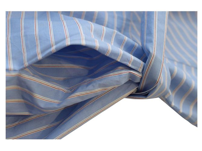 Abito Camicia Maje a Righe Blu in Cotone - vista 7