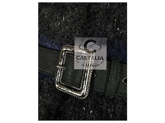 Chanel Lässiger Kaschmirmantel 42 FR 8K$ Paris / Edinburgh Marineblau - Ansicht 11