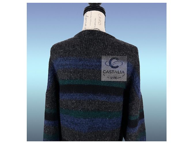 Chanel Lässiger Kaschmirmantel 42 FR 8K$ Paris / Edinburgh Marineblau - Ansicht 13