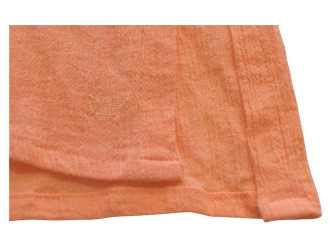 Autre Marque Vestido camisero largo de algodón naranja Mariana Penteado - vista 7