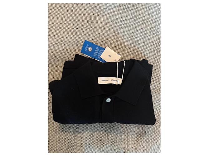 Polo in maglia Sarowan Samsoe & Samsoe nera Nero - vista 3